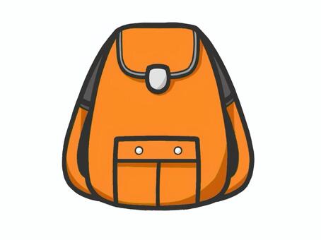 リュックサックのイラスト(アイコン) リュックサック,バックパック,リュック,アイコン,荷物,入れ物,大容量,背負う,黄色,可愛いのイラスト素材