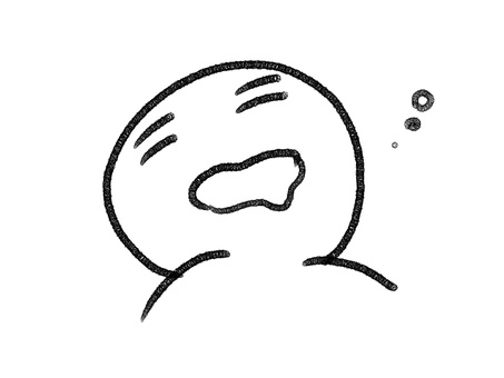 眠気に負けそうな棒人間線画 棒人間,人物,眠い,線画,手描き,落書き,表情,黒,シンプルのイラスト素材
