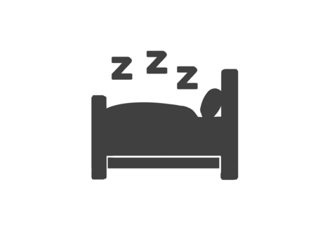 Illustration, bed, pictogram, illustration, 