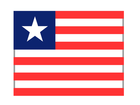 リベリア共和国 リベリア共和国,国旗,掲揚,軍旗,弔旗,イラストのイラスト素材