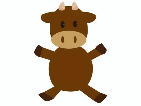 Illustration, vaca, wagyu, preto japonês, 