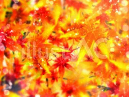 色鮮やかな紅葉の水彩背景