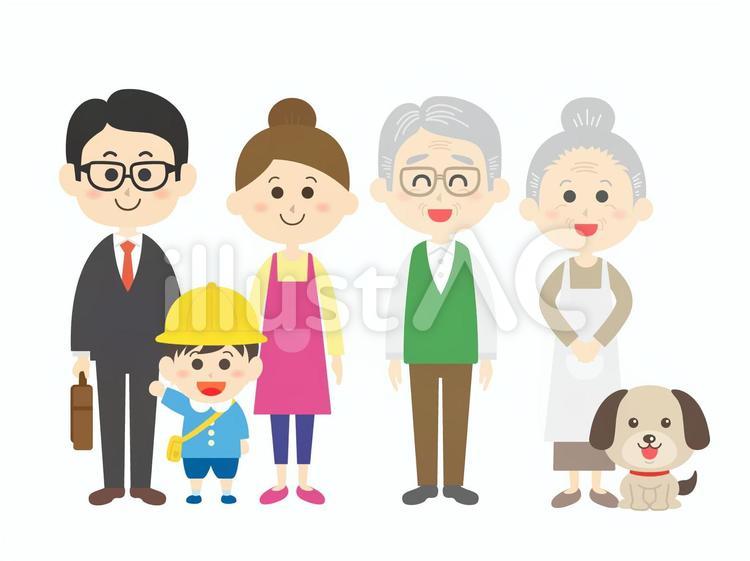 家族のイラスト 家族,ファミリー,父のイラスト素材