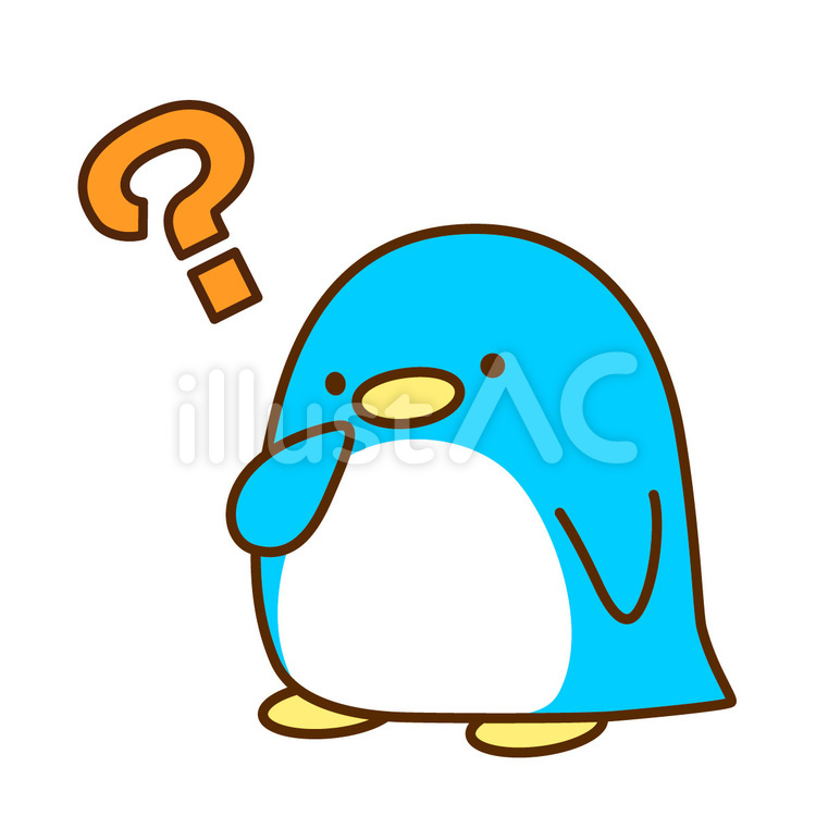 疑問を抱くペンギン ペンギン,疑問,はてなのイラスト素材
