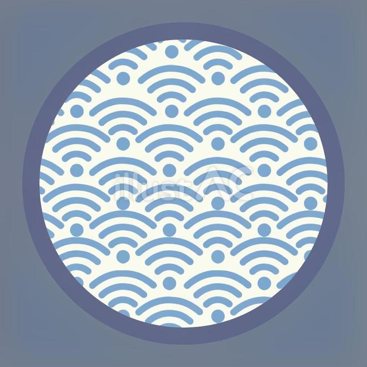 青海波　マーク　アイコン 青海波,マーク,アイコンのイラスト素材