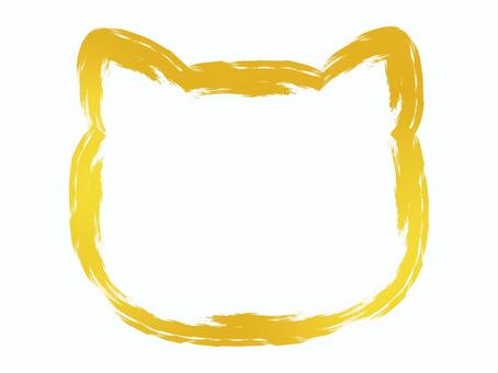 golden ink cat frame, , JPG and PNG