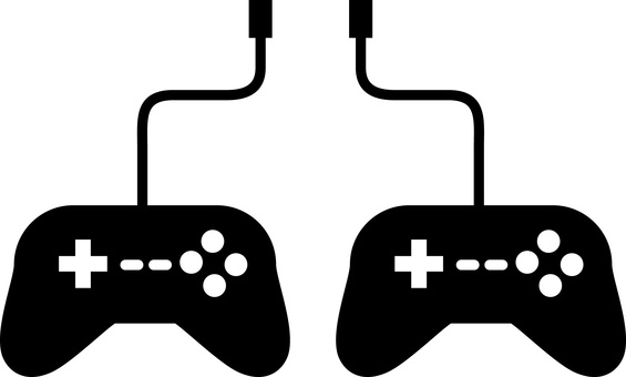 コントローラー二人用 ゲーム,コントローラー,二人用,ボタン,娯楽,遊び,周辺機器,デフォルメのイラスト素材