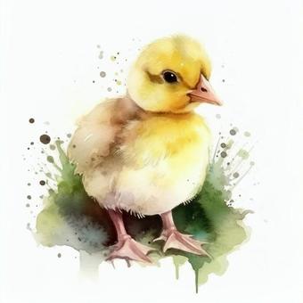 Illustration, chick, animal, tiny, 