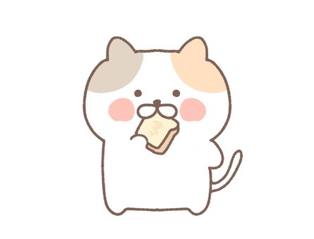 ネコパンイラスト／無料イラストなら「イラストAC」