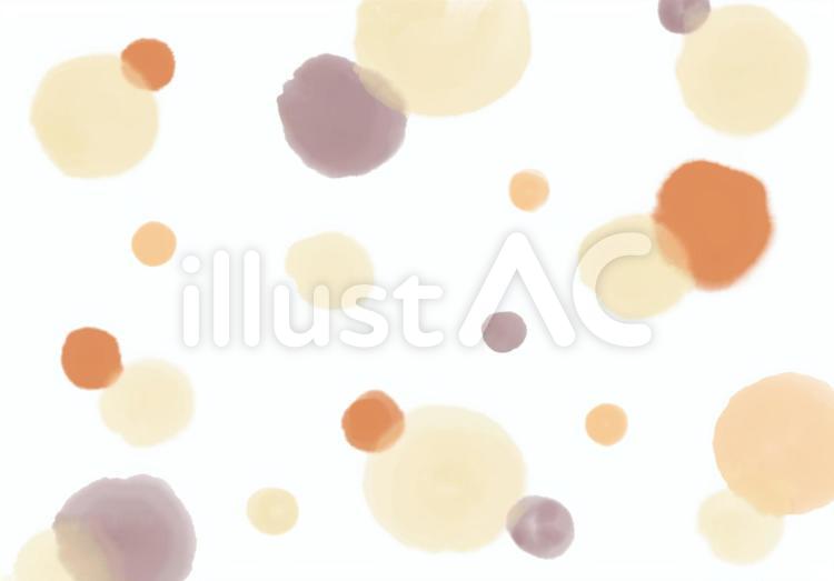 秋らしい水玉模様の壁紙 秋,水彩,水彩画のイラスト素材