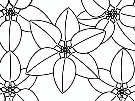 ポインセチアの塗り絵 ポインセチア,植物,冬,ぬりえ,塗り絵,遊び,ポップ,ナチュラル,キュート,シンプルのイラスト素材