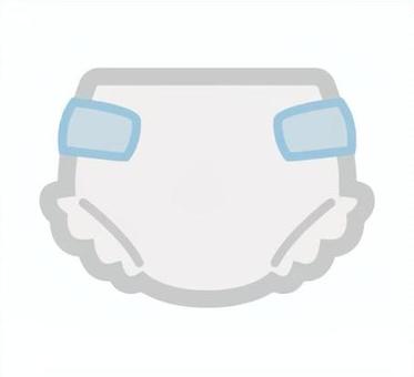 紙おむつのイラストアイコン素材 紙おむつ,おむつ,消耗品,介護,赤ちゃん,ベビー,子育て,子供,育児,新生児のイラスト素材