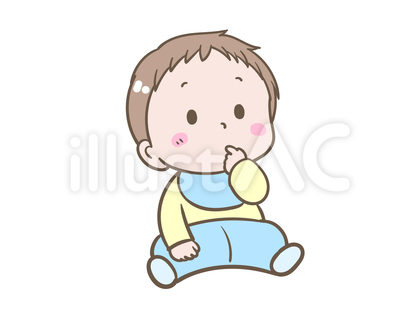 指しゃぶりをする赤ちゃん（男の子）