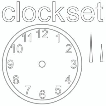 シンプルな時計　セット 時計,時刻,セット,ポップ,マーク,時計針,数字,ベクター,シンプル,白のイラスト素材