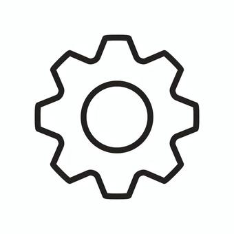 設定マーク（黒・枠） 設定マーク,歯車,設定,アイコン,シンプル,設定画面,初期設定,pc設定,パソコン,スマホのイラスト素材
