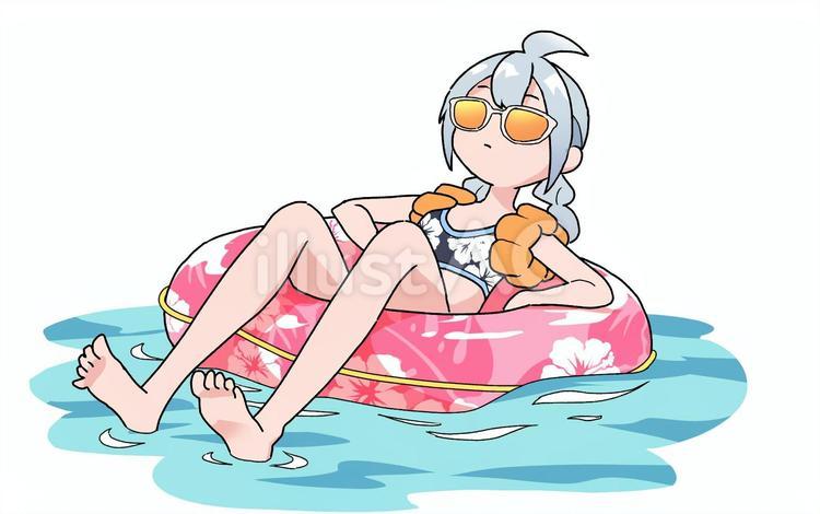 たゆたう 萌えキャラ,女の子,ツインテールのイラスト素材