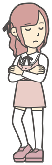  量産型女子-113-全身 無視,地雷系,女性,女の子,ツインテール,量産型,人物,かわいい,挿絵,素材のイラスト素材