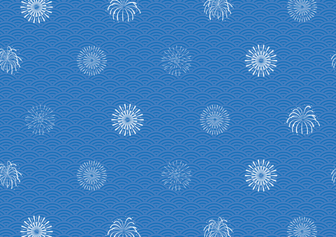 Japanese-style material with a refreshing summer fireworks pattern, summer, fireworks, japanese style, JPG