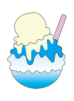 Ice shaked ice Blue Hawaii, one, one, shaved ice, JPG and PNG