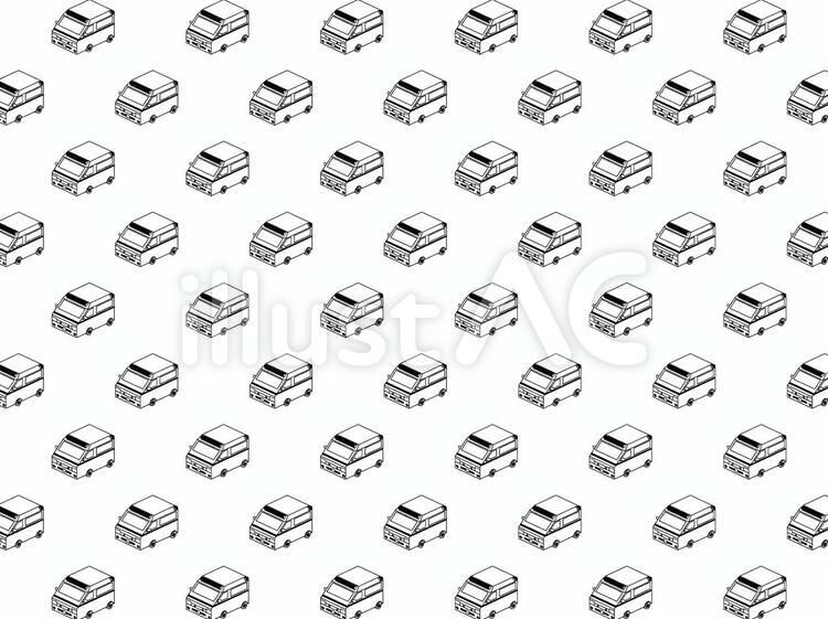 救急車柄(モノクロ) 救急車,救急医療,病院のイラスト素材