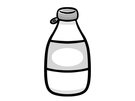 Illustration, juice, bottle, glass, 