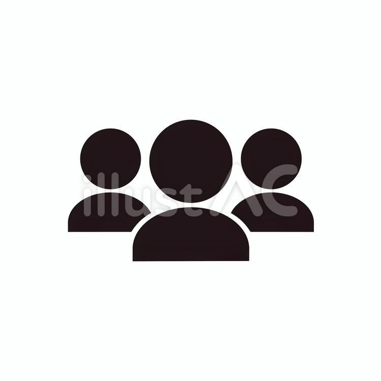 3人の人のアイコン アイコン,ビジネス,人のイラスト素材