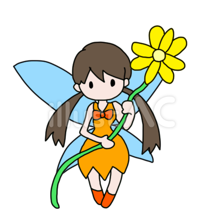 お花の妖精 女の子,フェアリー,fairyのイラスト素材