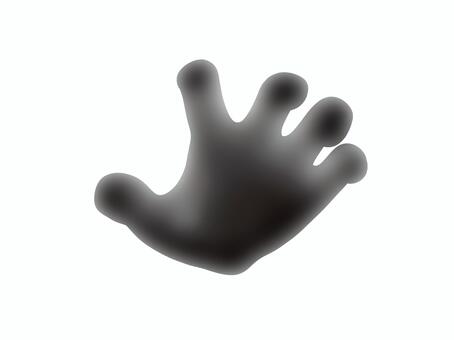 ぼかしシルエットの黒い霊の手 霊,幽霊,おばけ,ホラー,不穏,恐怖,不気味,心霊,怪談,オカルトのイラスト素材