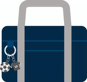 サッカー部スクバ スポーツ,スクールバッグ,カバン,学生,高校生,通学,キーホルダー,サッカー,ボール,ユニフォームのイラスト素材