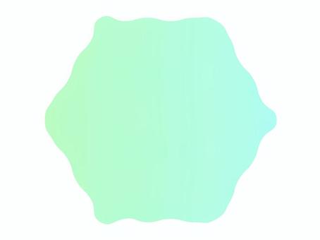 緑グラデーションのにじみ六角形フレーム フレーム,背景,抽象的,グラデーション,フレッシュ,六角形,液体,緑,図形,バッジのイラスト素材