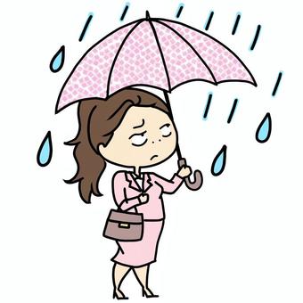 Illustration, female, rain, rainy season, 