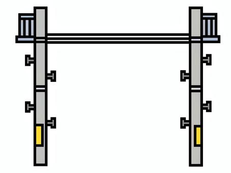 電柱 電柱,電線,変圧器,送電,配電,イラストのイラスト素材