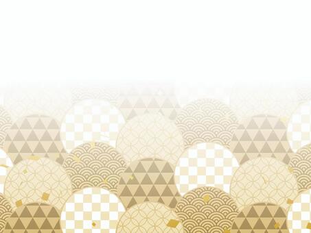 正月和風フレーム年賀状 年賀状,和柄,和風,正月,可愛い,美しい,ベクター,紙吹雪,パーティー,お祝いのイラスト素材