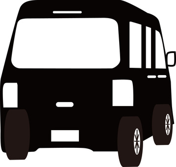 軽自動車　　 軽自動車,ワゴン,ボックス,後ろ,リア,ブレーキランプ,シルエットのイラスト素材