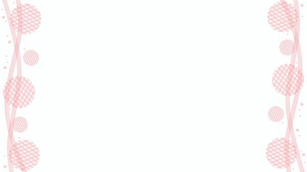 水彩フレーム／あみあみサークル・ピンク 水彩,背景,フレーム,淡い,サークル,ナチュラル,横長,左右,模様,枠のイラスト素材