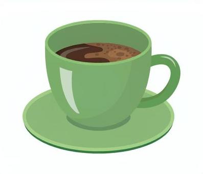 コーヒー4 コーヒー,珈琲,ホットコーヒー,コーヒーカップ,マグカップ,ソーサー,カフェ,喫茶店,飲み物,飲料のイラスト素材