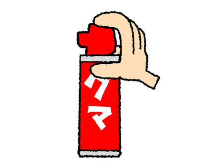 クマよけスプレー クマよけ,スプレー,缶,噴射,pop調,手描き,挿絵,ワンポイント,素材,商用可のイラスト素材