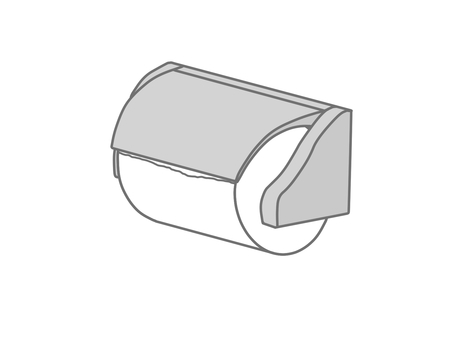 トイレットペーパーホルダー トイレットペーパー,トイレットペーパーホルダー,トイレ,ペーパーホルダー,巻紙,ちり紙,日用品のイラスト素材