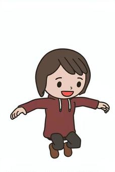 飛んで楽しむ人