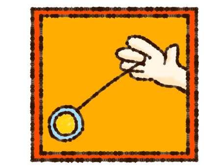 ヨーヨーのアイコン ヨーヨー,アイコン,遊び,スポーツ,四角,シンプル,手,おもちゃ,玩具のイラスト素材