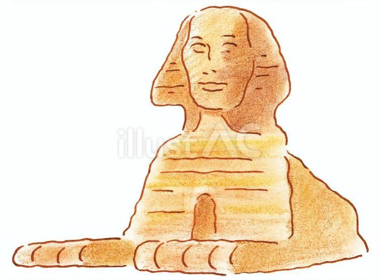 手書きのスフィンクス スフィンクス,文化,エジプトのイラスト素材