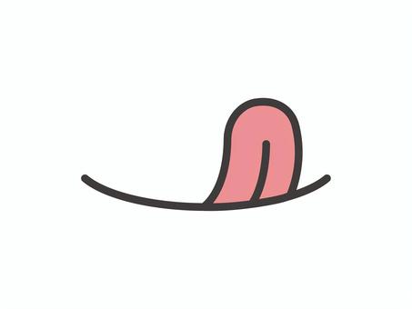 シンプルな舌(ペロリ上)01 シンプルな舌(ペロリ上)01 舌,ペロリ,舌を出す,舐める,アイコン,マーク,シンプルのイラスト素材