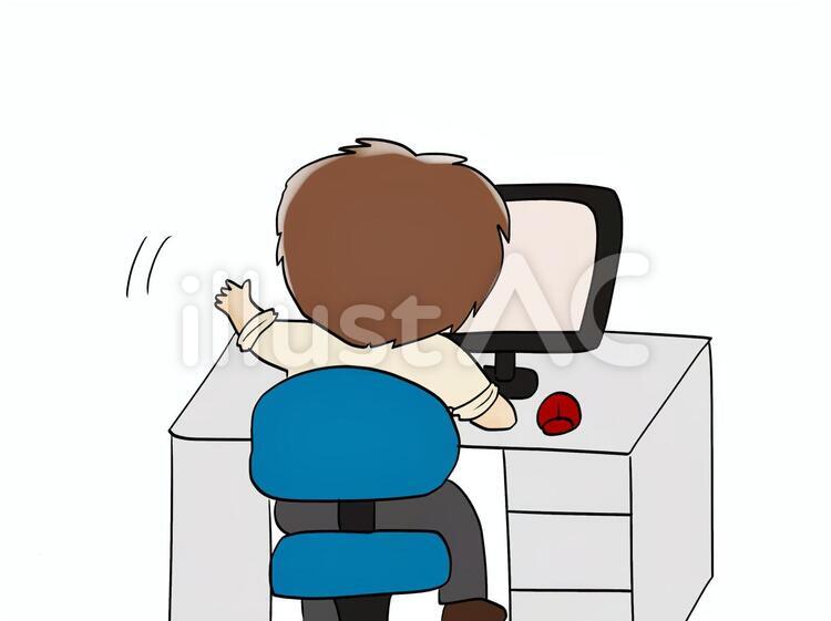 手をふる 手をふる,後ろ向き,ビジネスのイラスト素材