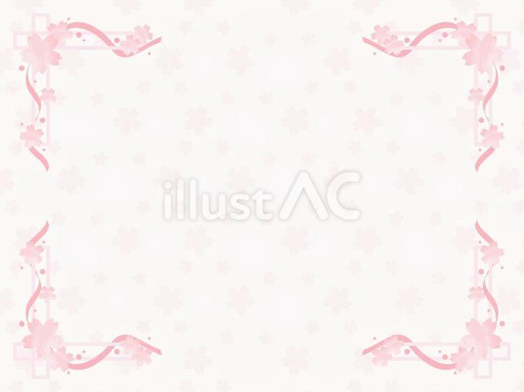 桜のあしらい　フレーム背景 桜,あしらい,フレームのイラスト素材