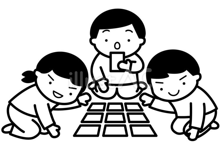 カルタ大会-1c カルタ大会,カルタ,百人一首のイラスト素材