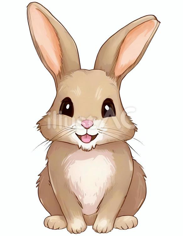 笑顔のうさぎ うさぎ,ペット,動物のイラスト素材
