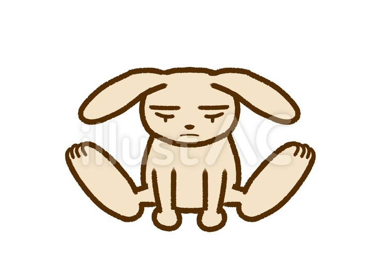 落ち込む兔01 落ち込む,兔,うさぎのイラスト素材
