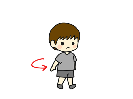 避難訓練　戻らないのイラスト 避難訓練,おかしもち,戻らない,ターン,振り返る,子供,幼稚園,保育園,こども園,小学校のイラスト素材