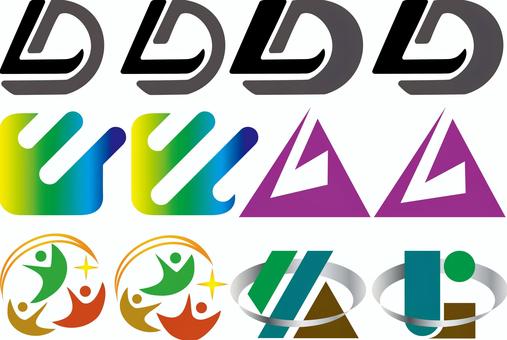 ICONセット-62 ロゴ,アイコン,シンボル,マーク,図案,セットのイラスト素材