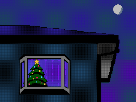 ドット・イルミネーションクリスマスツリー ドット絵,イルミネーション,クリスマスツリーのイラスト素材